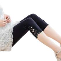 Pressure pantyhose stovepipe beautiful legs shaping and glossy female thin section wear inside and outside step on feet summer ice silk 7 points leggings