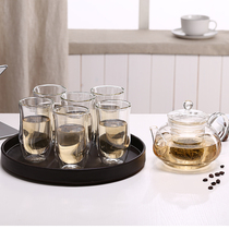 Teraz complete set of glass tea set tea tray Black Tea Kung Fu Tea high temperature resistant glass tea set explosion-proof Puer