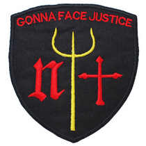 GonnaFaceJustice Seal Poseidon spear badge Armband cloth patch Embroidered label sticker
