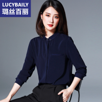 Professional shirt womens long-sleeved design niche shirt 2021 spring and autumn new temperament fashion style chiffon top