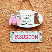 Boy Fun Little Princess Listed Cute Owl Childrens Room Baby Bedroom Door Card Kindergarten Bedroom Wall Decoration