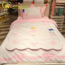 MODERN HOUSE SPECIAL CABINET PINK BALLET PRINCESS THIN QUILT WITH HAND EMBROIDERED BED PINT FOUR PIECES OF COVERED PILLOWCASE