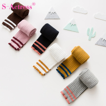 Girls pantyhose spring and autumn ruffles childrens dance socks baby leggings baby socks newborn pantyhose