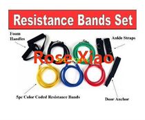 1set 11 set GYM Latex Resistance Band Tubes Yoga Exercise f