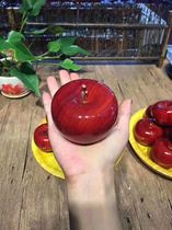 Mahogany crafts Red sandalwood gold silk Nan wood solid wood fruit Apple ornaments Peace fruit handle Christmas