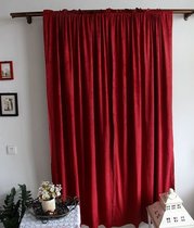 Promotional foreign trade export American country suede wine red pure product curtain blackout wearing Roman pole style