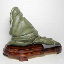 Songhua stone strange stone Maoshi original stone ornamental stone ornamental stone ornamental stone shape stone pictographic stone Yang green Zodiac Monkey