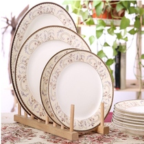 Bone china tableware big round plate fish plate plate deep plate soup plate rice plate fruit plate dumpling plate plate plate plate plate ceramic clearance