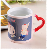 Discoloration cup cup creative custom cup photo send girlfriend mark cup custom hot water diy mug Christmas