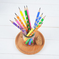 Small fish 3222 hole pencil six-color correction grip tail anti-bite design