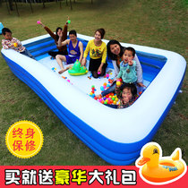 1 m 8 Family oversize children inflatable swimming pool thickened baby pool Adult bath 3 floors 4 floors pool