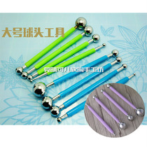 Soft Pottery Clay Ball Head Tool Pellet Stick Round Head Impress Pen 4 Support 8 Head Model Handmade doll Man Puppet