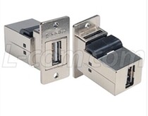 L-com fully shielded pure metal panel is mounted USB adapter A port TO A port ECF504-AA Special