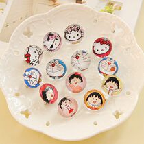 Special offer ~ meatball head time gem glass brooch badge badge corsage pin