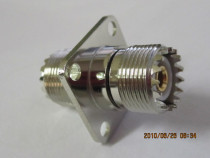 Intercom M female to female square plate SL16-KKF M UHF SL16 female head four hole flange straight through