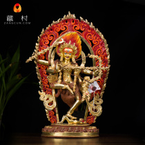 Tibetan Buddhism Mysuru Buddhist Buddhas Swaying Pieces Nepal Handmade Pure Copper Semi-Oliver Gold for Ming Buddhist Mother 10 inch Myong Buddha