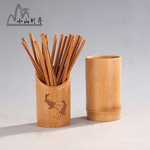 Nanzhu Chopstick Cylinder Chopstick Cage Bamboo Chopstick Cylinder Drip Chopstick Barrel Bamboo Chopstick Suit Farmhouse Music Bamboo Cutlery
