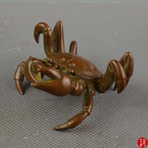 New products antiques Miscellaneous Collection red copper copper copper eight square money crab small ornaments coffee table decorations crafts