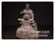 (Guan Yuguan Erye) Qingshi painted high 46 wide 27 thick 25cm thick 25cm wearing a shirt