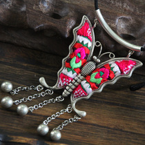 Yunnan ethnic style original retro artificial old embroidery Miao silver Yunnan ethnic romantic Su necklace special offer