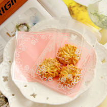 Beautiful ~ pink rose flower jewelry bag candy bag biscuit bag west point packaging bag self-sealing OPP bag