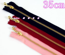 (Golden chain water drop head) YKK zipper No. 3 tooth 10 color optional (35CM)