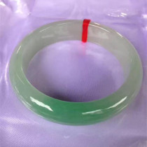 Gift Myanmar natural old pit A goods jade ice floating green ring bracelet processing belt certificate KX001