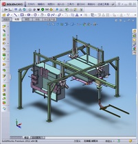 Non-standard automation equipment lifting flipped manipulator 3D drawing SolidWorks format source file step