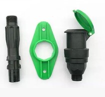 Garden quick water valve outer wire plastic green water dispenser water bolt irrigation equipment 6 points DN20 1 inch 25