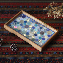 Yue Sen live as a Beidou star) original handmade custom key plate car key disc tea plate snack plate small tray