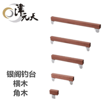 Japanese silver cabinet accessories GINKAKU fishing desk accessories Wanli crosswood corner wood G-072-09 (spot)