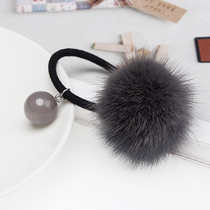 Korea big hair ball hair circle Mink hair rope Hair jewelry Japan and South Korea adult rabbit hair cute tie hair band head rope