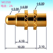 Knurled spring thimble connector Contact signal Current pin Conductive probe Brass pin pin Gold plated thimble