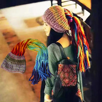 Spot Nepal Jamaican Reggae Dirty Braid Hat Pure Handmade Goat Felt Personality Travel Outdoor Photo