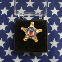 Metal badge US badge US U-S-S-S Mini identification badge Chest badge Pure copper