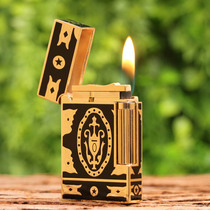 KUBOY Lang Sound inflatable lighter side slip grinding wheel Minfire creative personality Mens lighter gift giving boyfriend