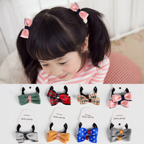 A pair of Korean bow tie children do not hurt hair Rope Baby Hair Circles Little Girl Head Flowers Cute Princess Ornaments