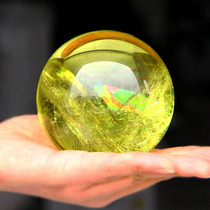 Jingguiren Natural citrine ball Natural rough polished crystal ball Natural citrine ball decoration