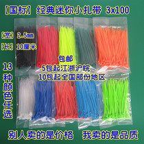 Color nylon cable tie 3*100 blue Red Yellow Green Orange black and white peach small mini cable tie 2 5 wide