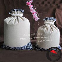 Chinese style retro storage bag 5kg rice bag 10kg rice bag grain grain native bag