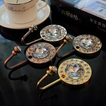 Curtain adhesive hook wall hook strap rope buckle inlaid with crystal high grade zinc alloy accessories modern simple