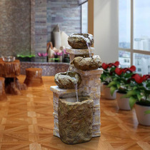 European rockery water fountain pond waterscape living room Villa courtyard floor-to-ceiling decoration feng shui lun humidifier ornaments