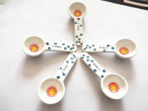  Hand-painted sun flower measuring spoon Measuring spoon Foreign trade ceramic baking tool 1tbsp