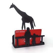 G007 Giraffe business card holder original design Wrought iron decorative desktop storage iron