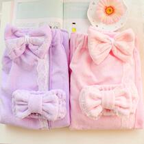 Water Suction Cute Rag Bath Towel Super Suction Water Bath Skirt Large Bow Tie Bath Skirt Bunch Hair With Shower Suit Woman