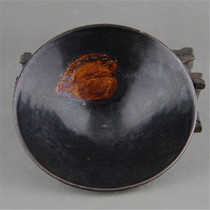 Song Jizhou Kiln Tianmu Glaze Maple Leaf Rabbit Hirvana Doujia Bowl Antique Vintage Collection