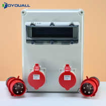 Youka brand waterproof rain combination socket distribution box 5p 32A industrial socket connection box wiring control box