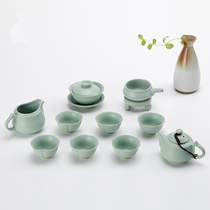 Ru Kiln six petal Cup kung fu tea set teapot public Cup Tea Sea Cover bowl tea cup DeHua factory
