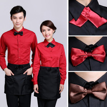 Hotel work clothes Summer dress Female fast food restaurant Western cafe Korean waiter Front desk cashier collar bow tie