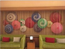 Red Cherry Blossom Day Style Oil Paper Umbrella Vintage Jiangnan Rain Proof and Practical Animation Dance Umbrella Decorative Retro Paper Umbrella